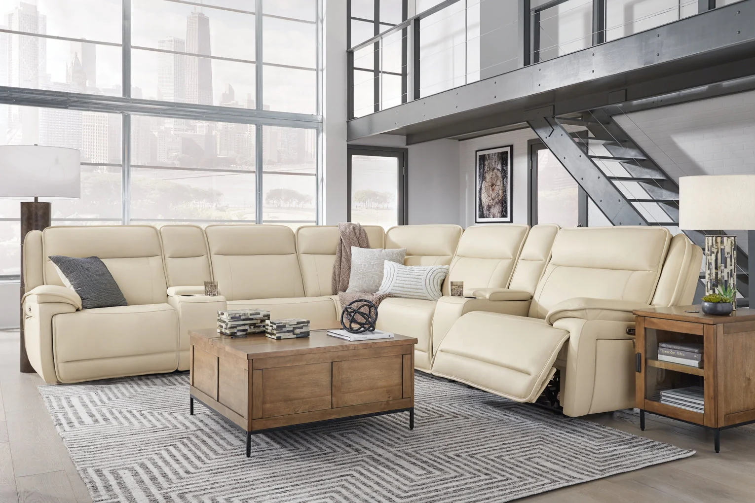 Double Deal 7-Piece Reclining Sectional with 2 Consoles - Image 4