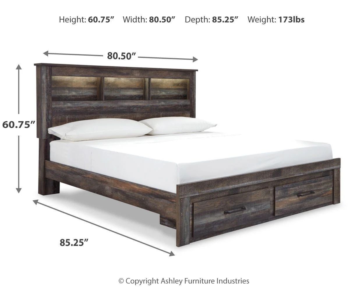 Drystan Bookcase Bed with 2 Storage Drawers - Image 21