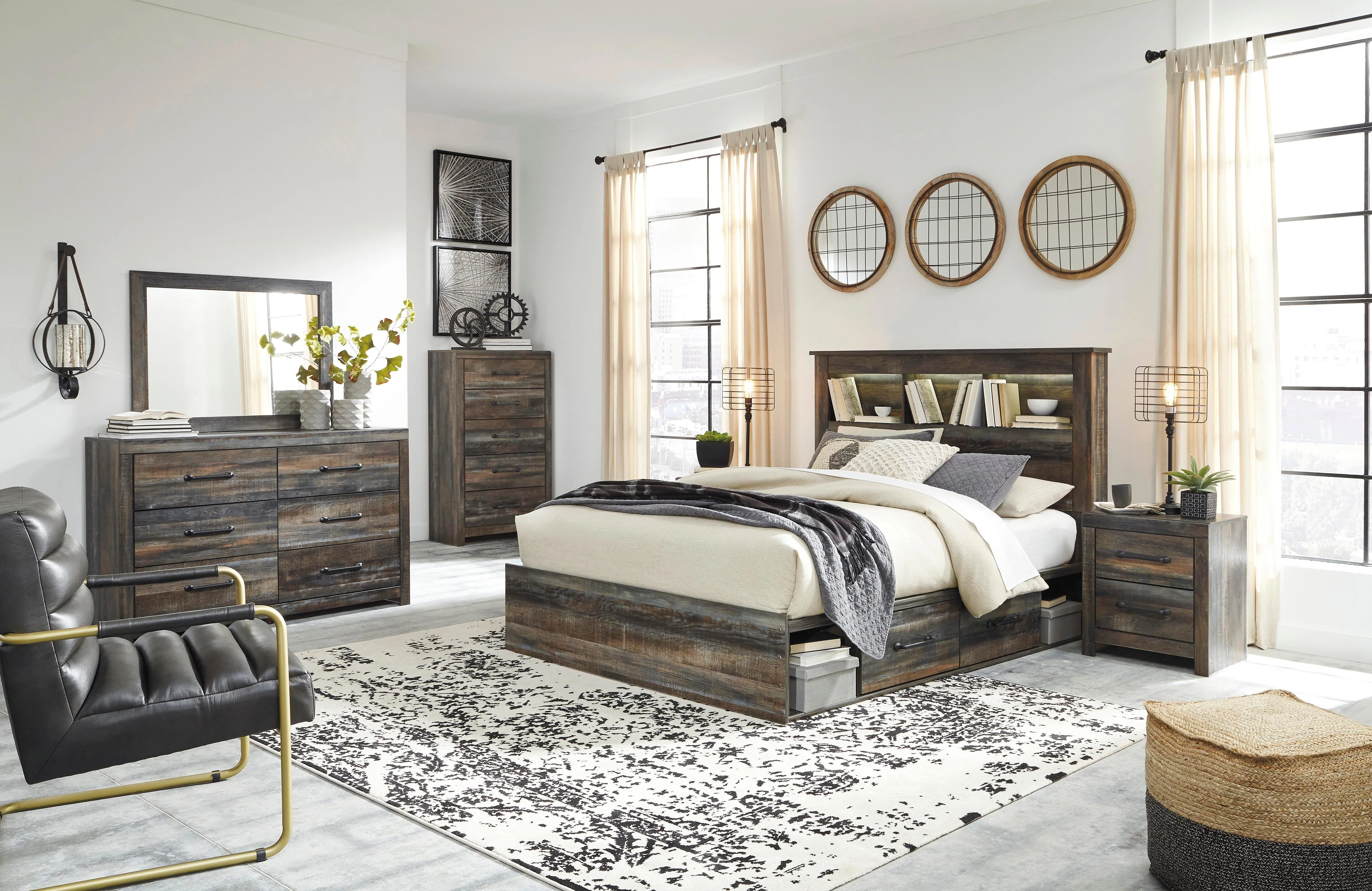 Drystan Bookcase Bed with 4 Storage Drawers - Image 12