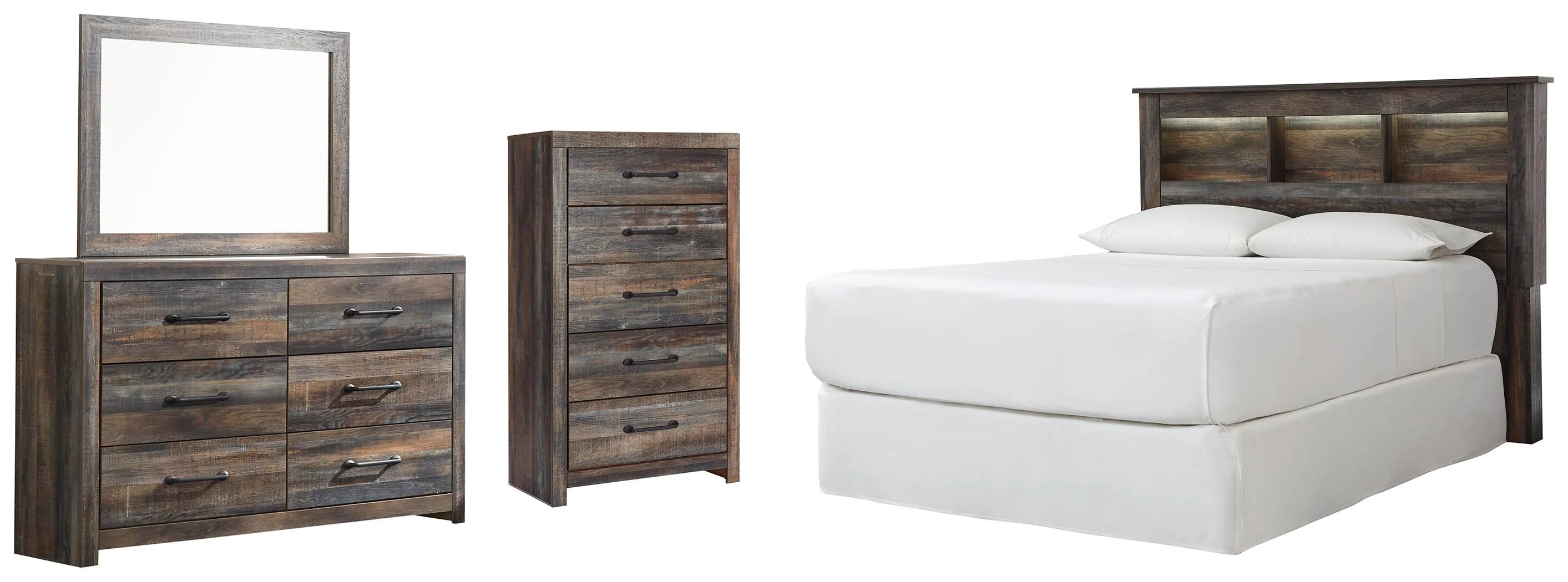 Drystan Bookcase Headboard Bedroom Set - Image 3