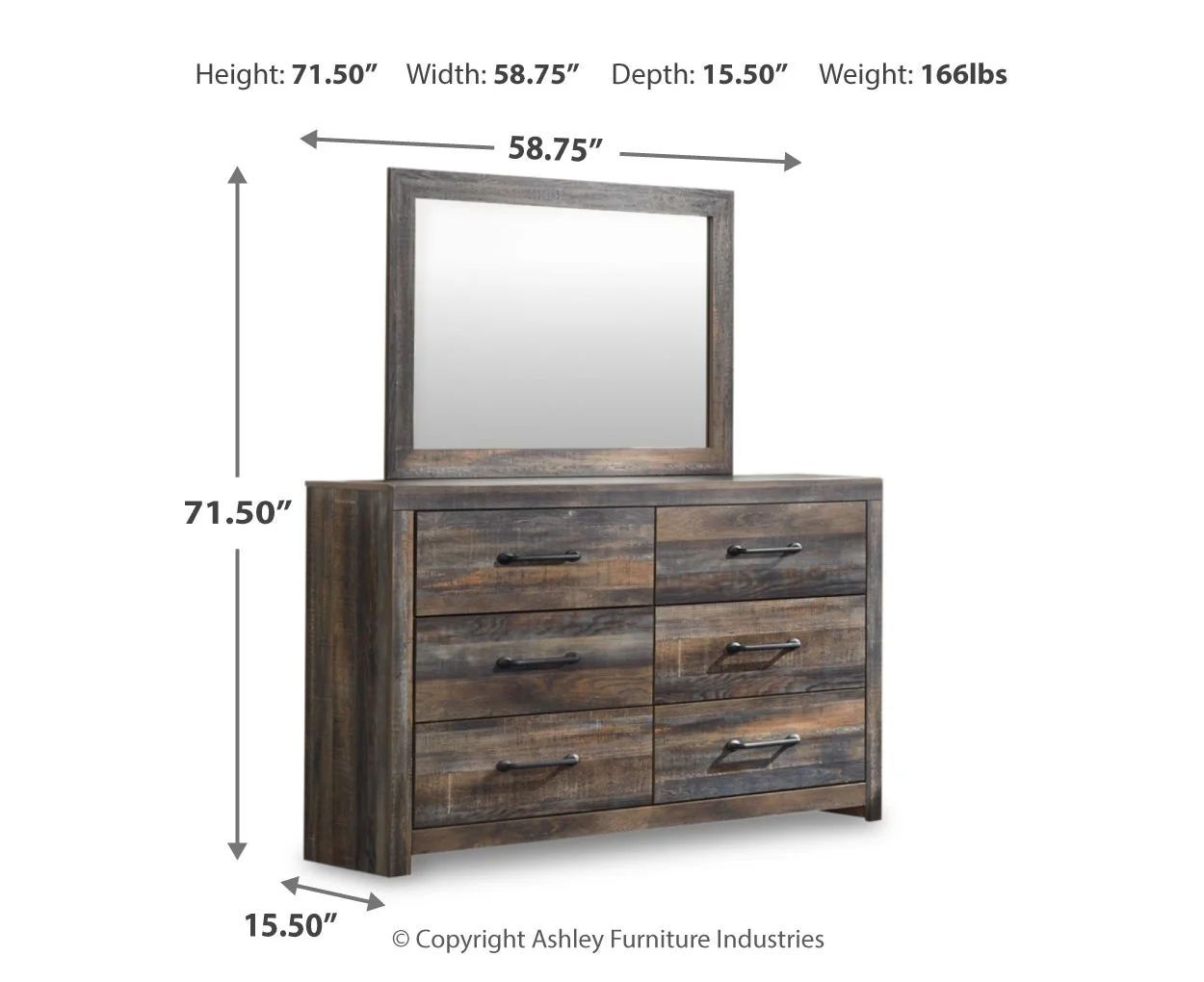 Drystan Dresser and Mirror - Image 4