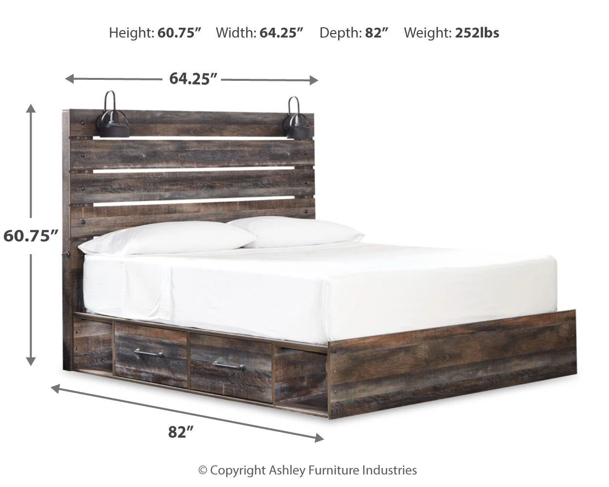 Drystan Panel Bed with 2 Storage Drawers - Image 24