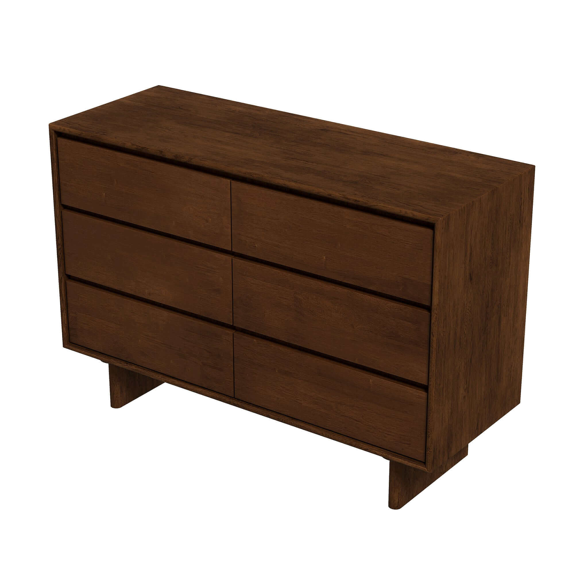 Dubrovnik Mid Century Modern Walnut Dresser With 6 Drawers - Image 3