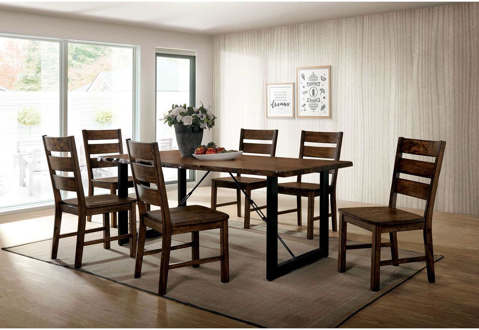 Dulce Walnut & Black Dining Table - Image 3