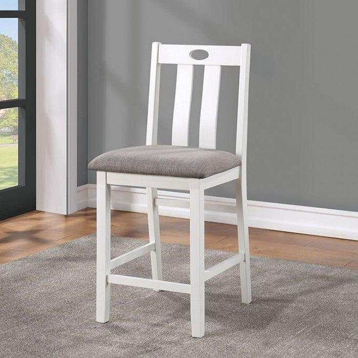 Dunseith White Gray Counter Ht. Dining Room Set / 5pc - Image 2