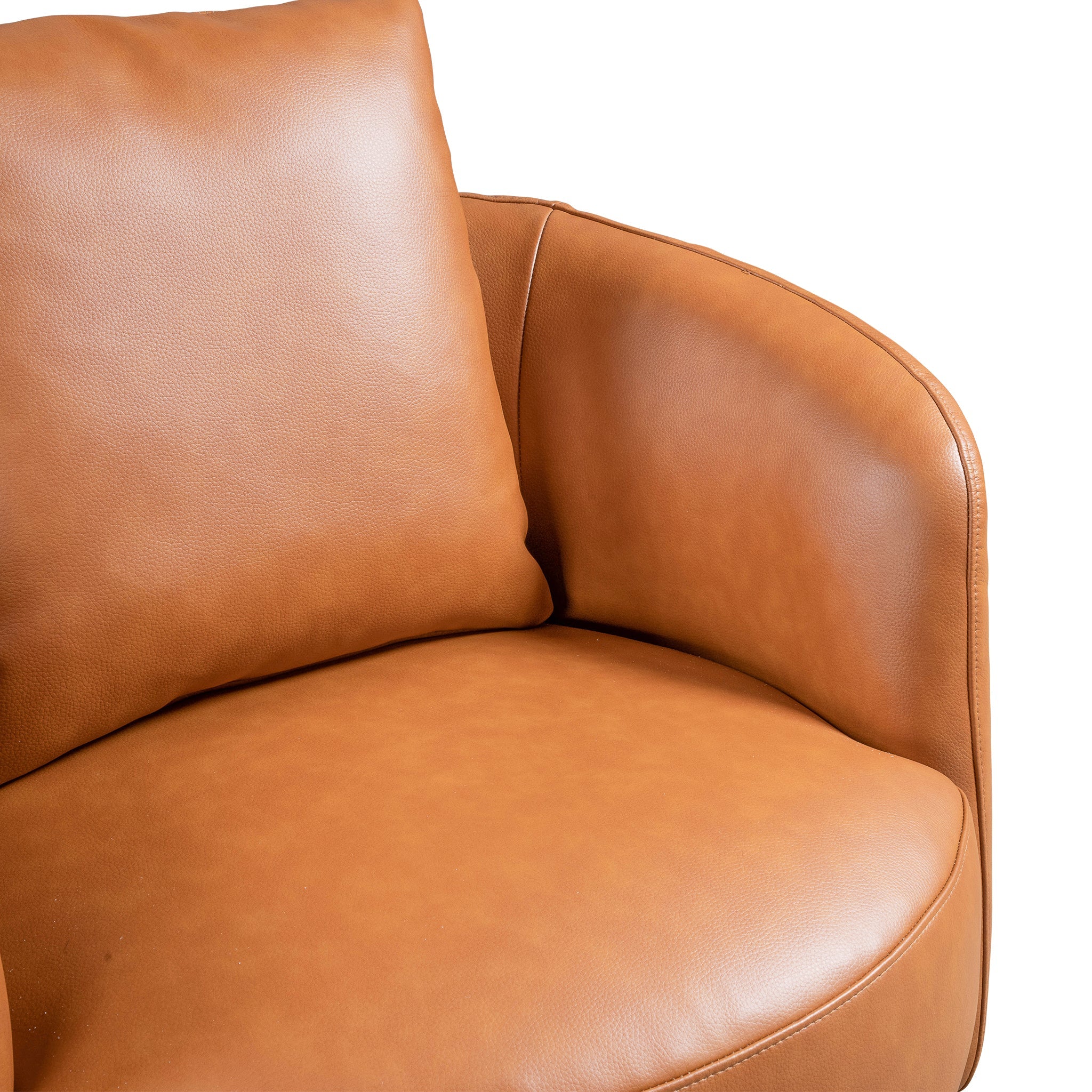 Dylan Cognac Leather Swivel Chair - Image 4