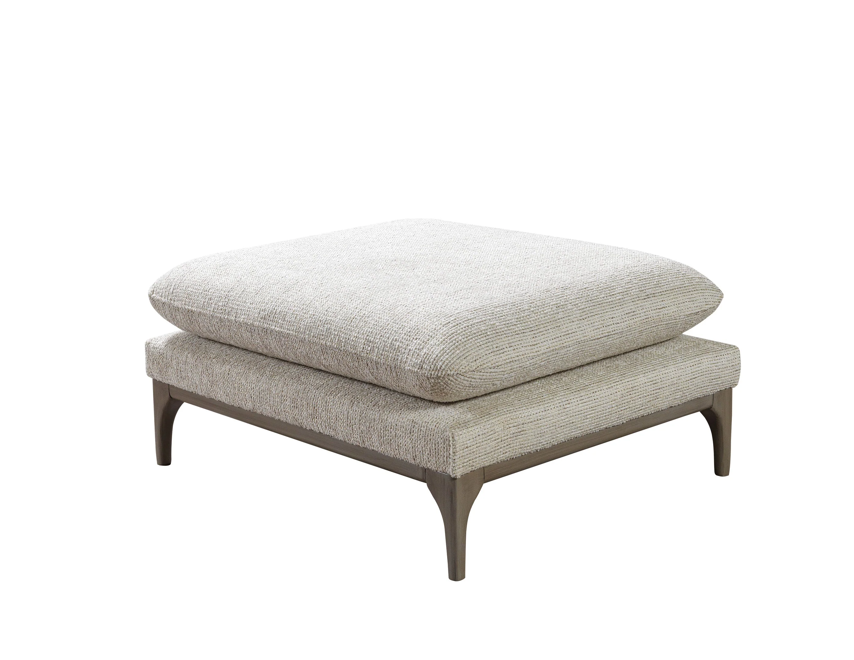 Dylan Ivory Linen 3-Piece Curved 126" Sectional with Ottoman - Image 23