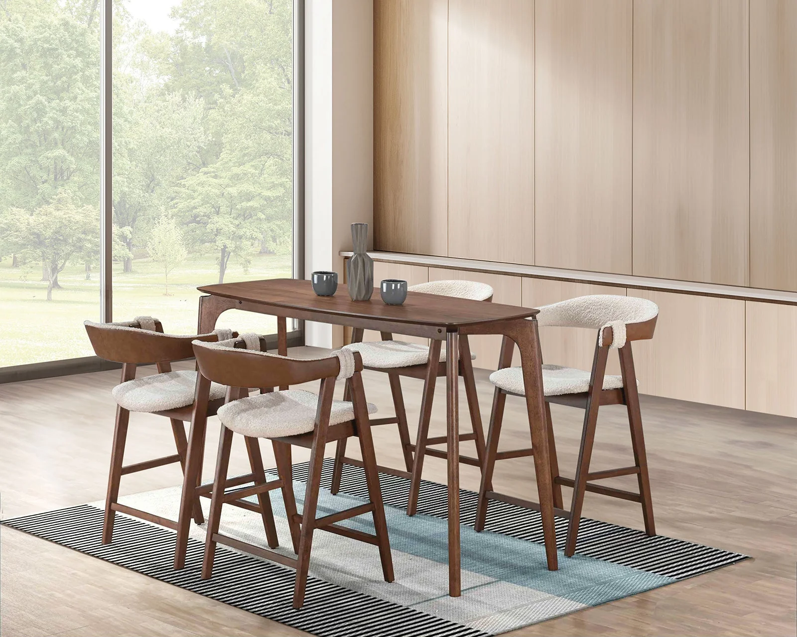 Ebikon Walnut Counter Ht. Table - Image 3