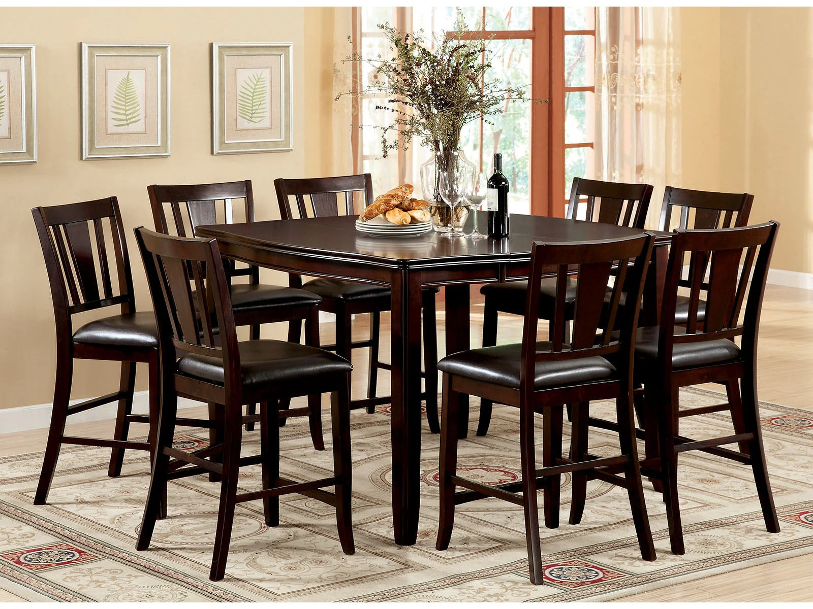 Edgewood Espresso 7 Pc. Counter Height Table Set