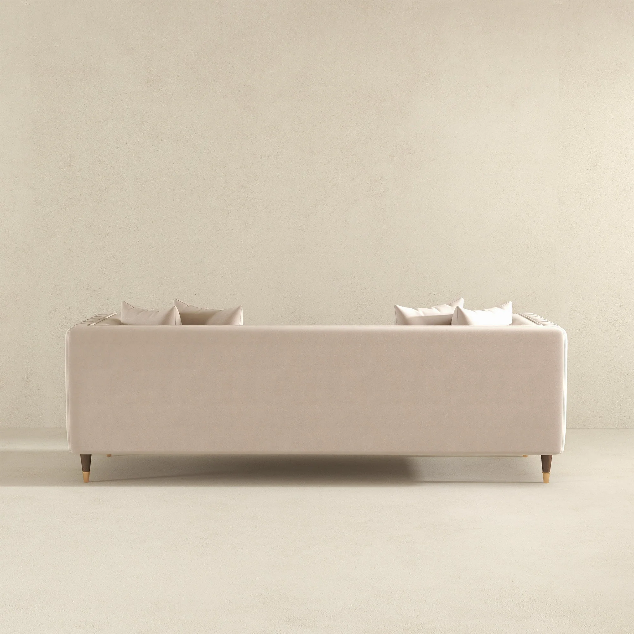 Edward Sofa - Light Cream Velvet - Image 7