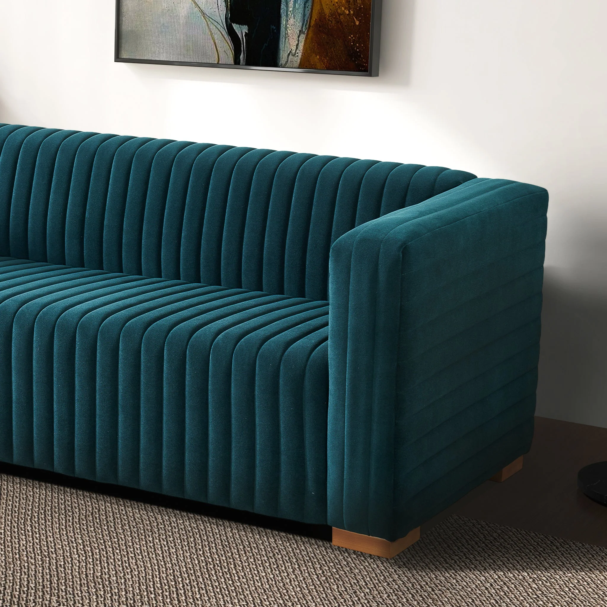 Elara Sofa - Blue Velvet - Image 4