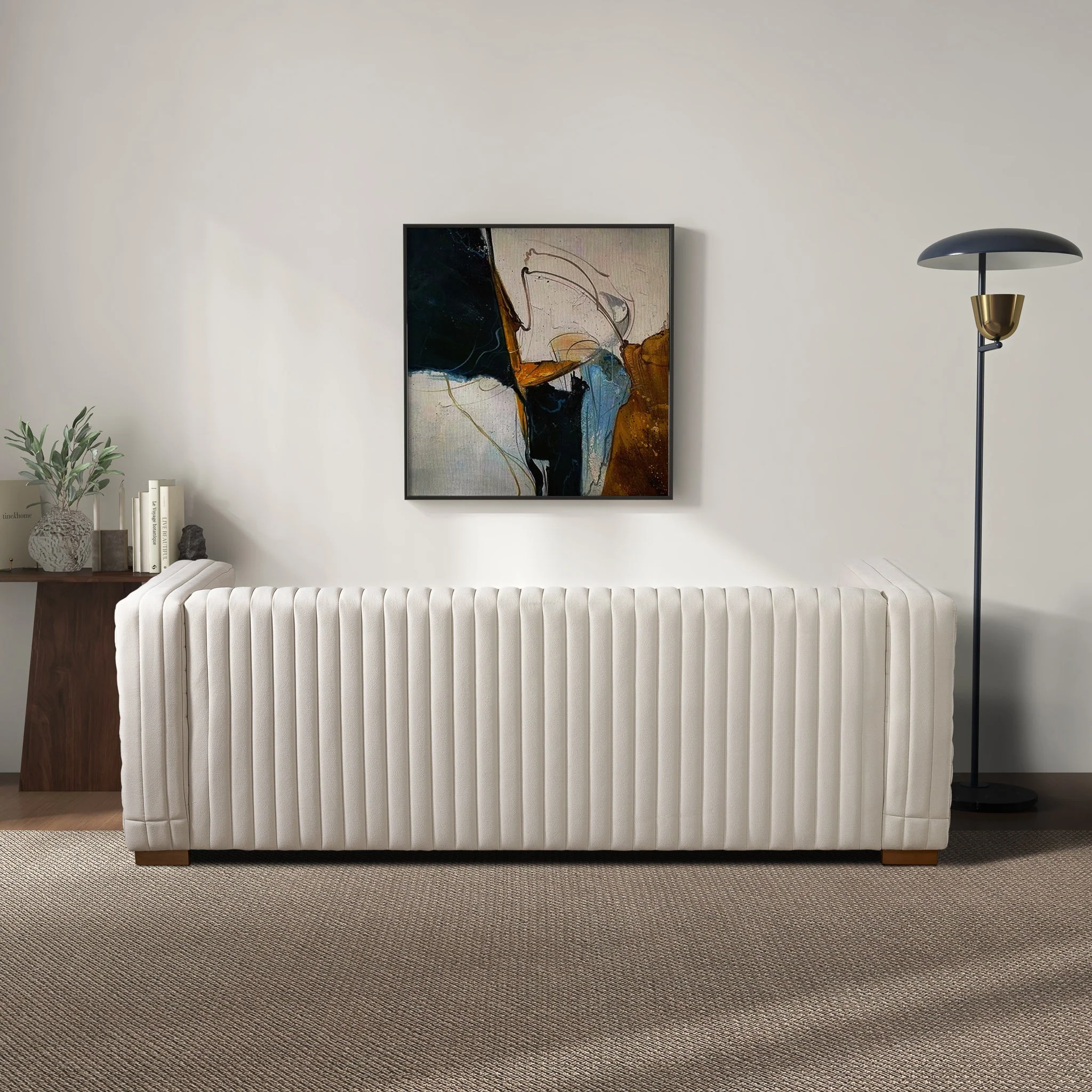 Elara Sofa - Cream Velvet - Image 5