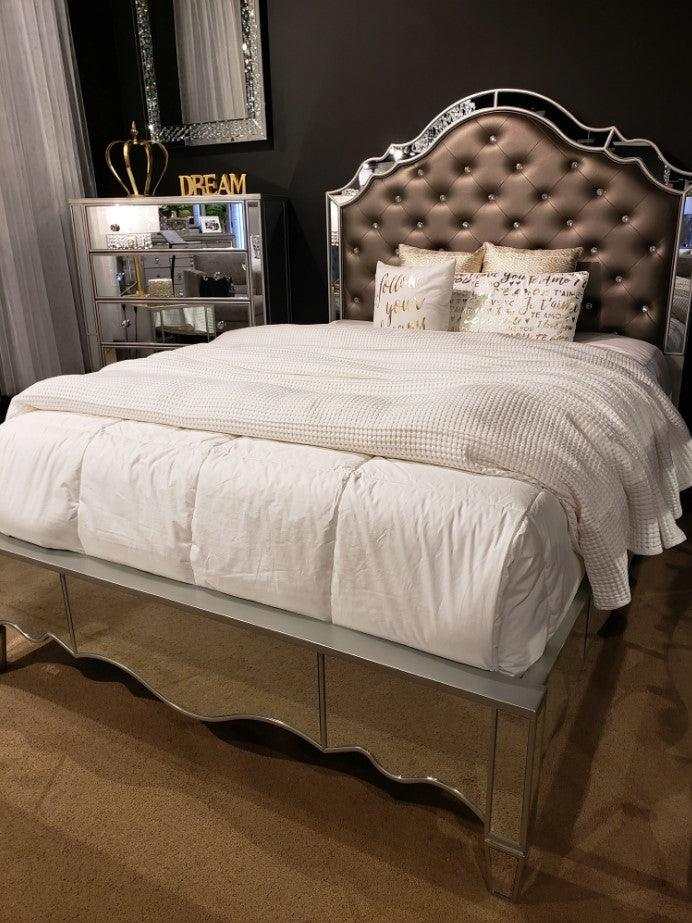 Eliora Silver & Mirrored Cal. King Bed - Image 7