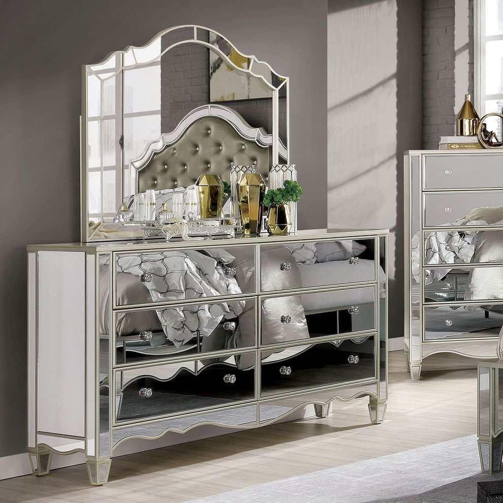 Eliora Silver & Mirrored Dresser - Image 4