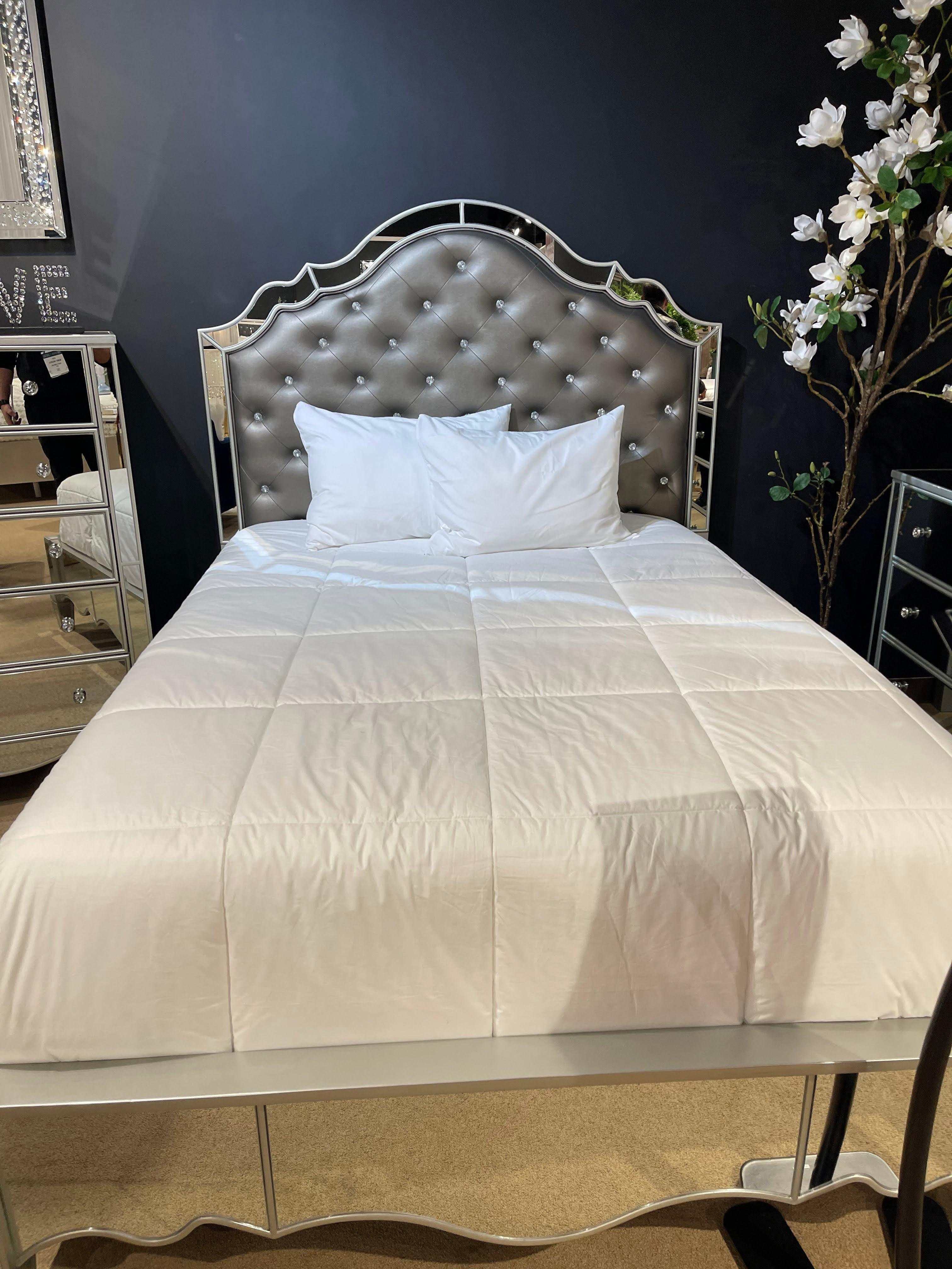 Eliora Silver & Mirrored Queen Bed - Image 5