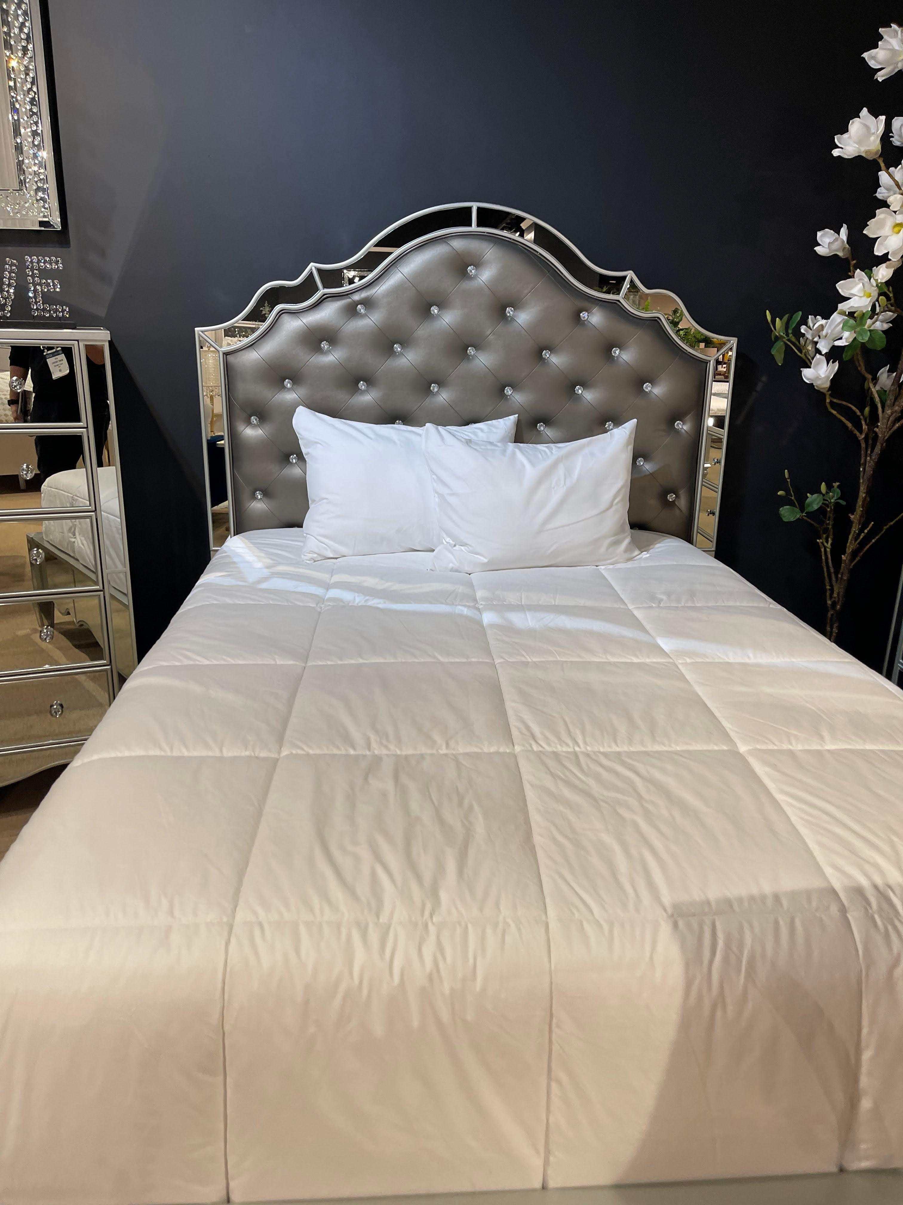 Eliora Silver & Mirrored Queen Bed - Image 6