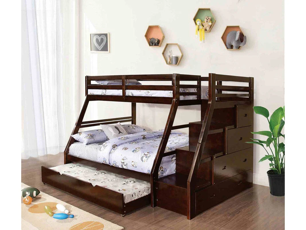 Ellington Espresso Twin/Full Bunk Bed w/ Trundle