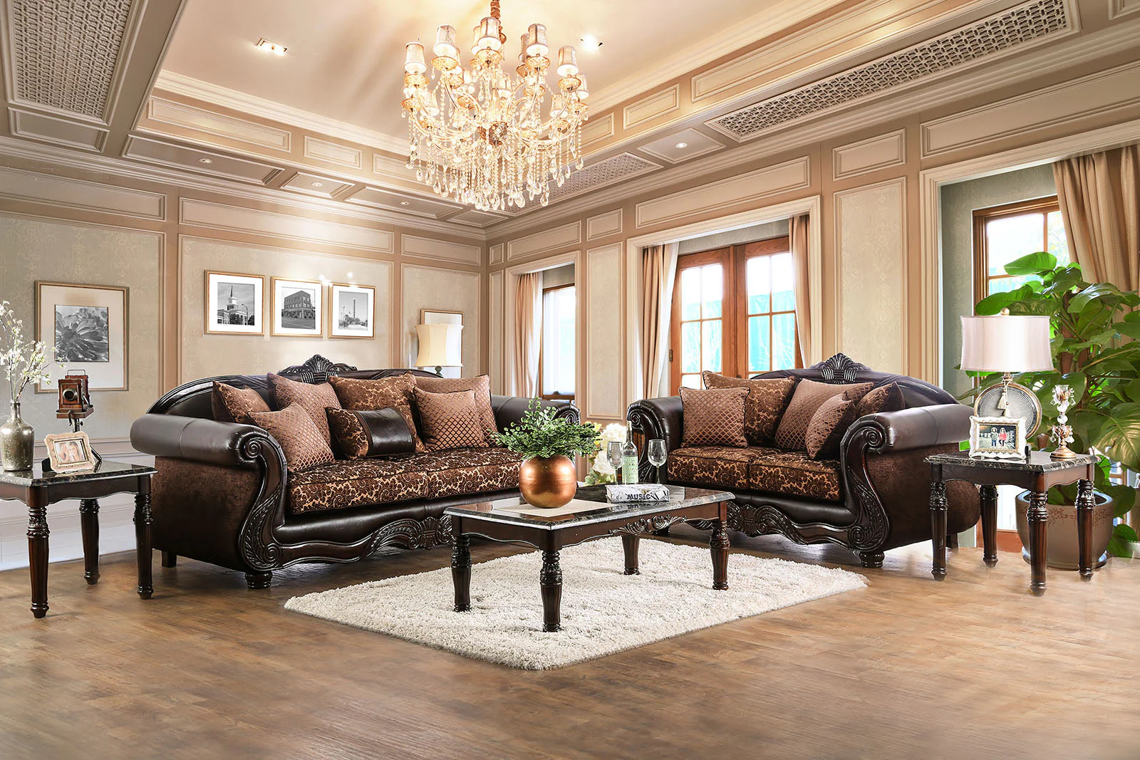 Elpis Brown/Espresso Sofa - Image 3