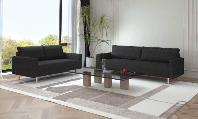 Elverum Black Loveseat - Image 2