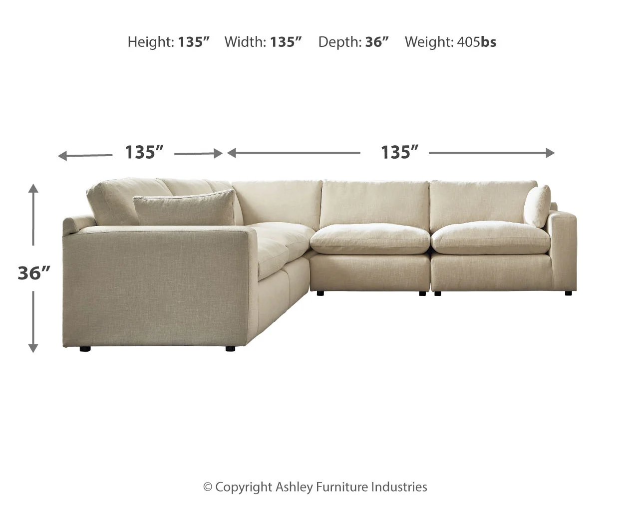 Elyza 5-Piece Sectional - Image 5