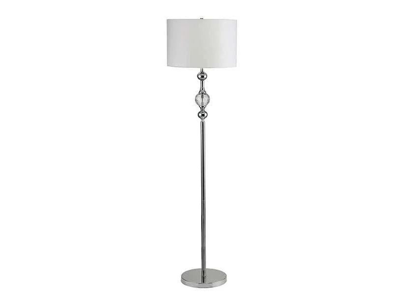 Emi White/Silver Floor Lamp