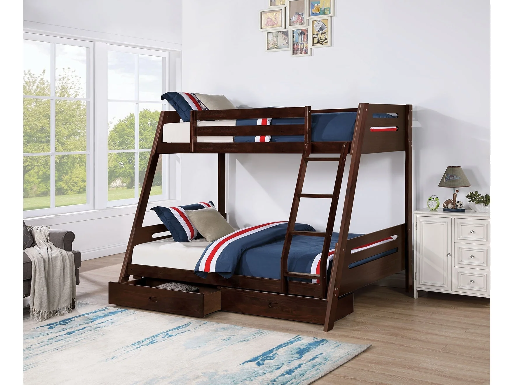 Emilee Espresso Twin/Full Bunk Bed