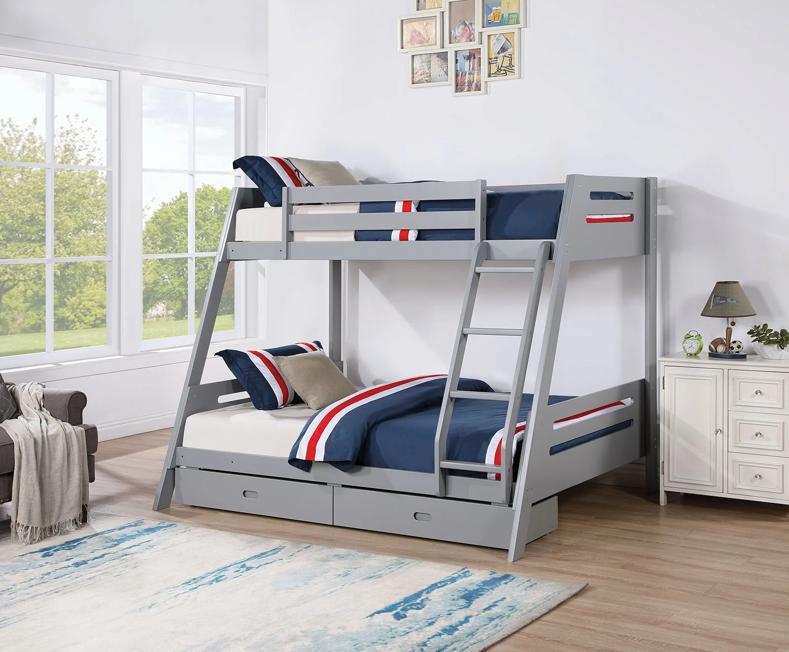 Emilee Gray Twin/Full Bunk Bed - Image 5