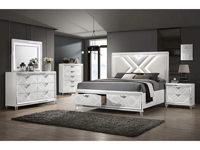 Emmeline White 5 Pc Queen Bedroom Set