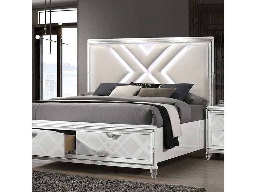 Emmeline White Eastern King Bed