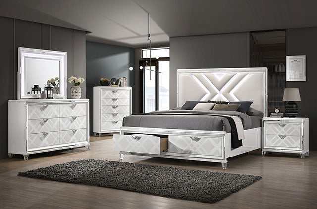 Emmeline White Eastern King Bed - Image 2