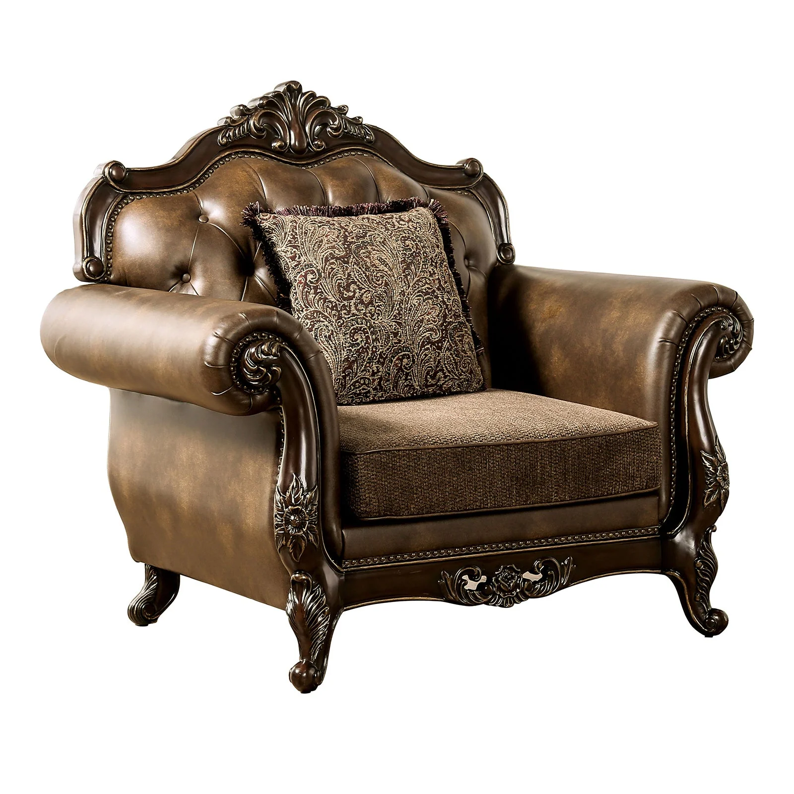 Ensenada Dark Cherry/Brown Chair - Image 2