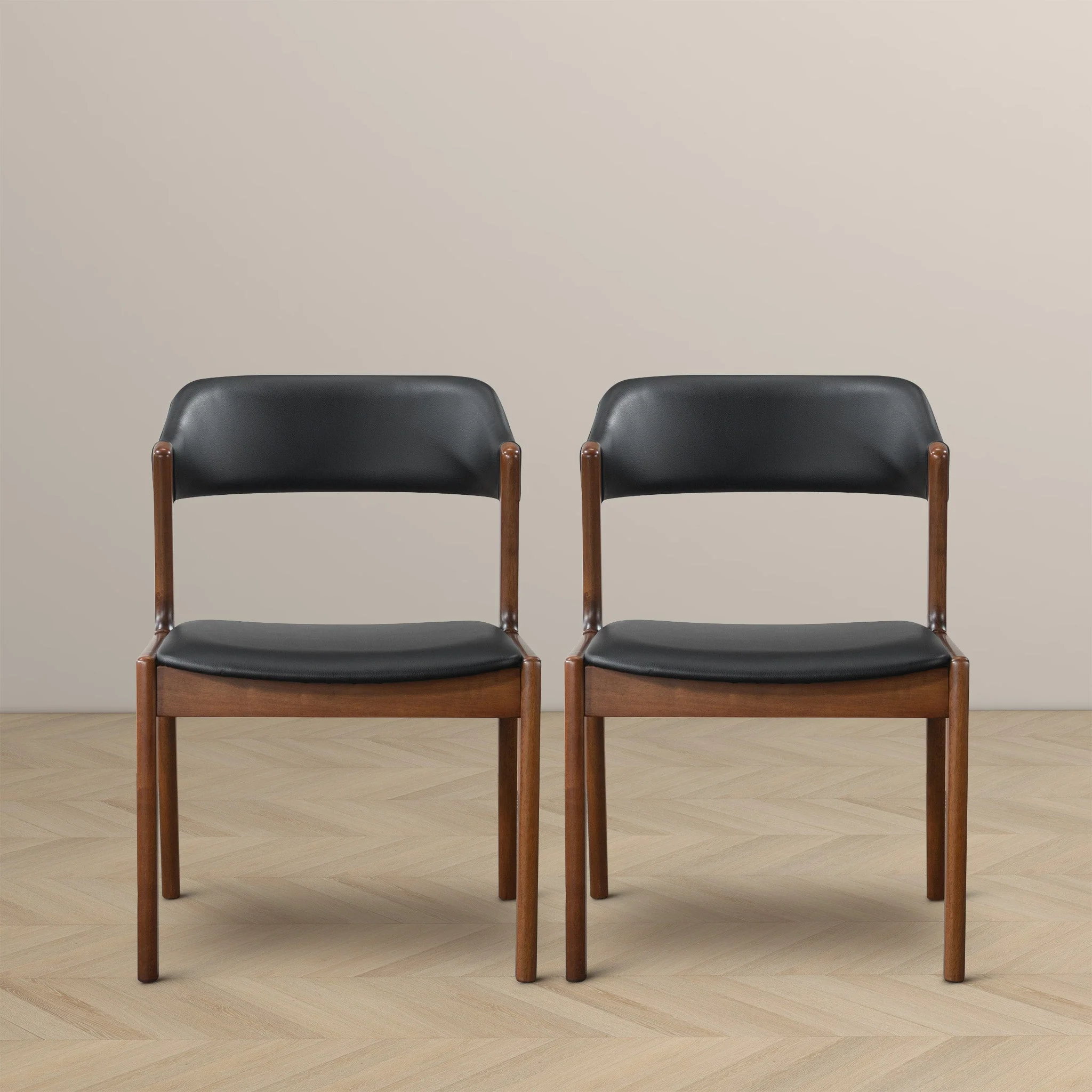 Enzo Black Leather Dining Chair (Set Of 2) - Image 3