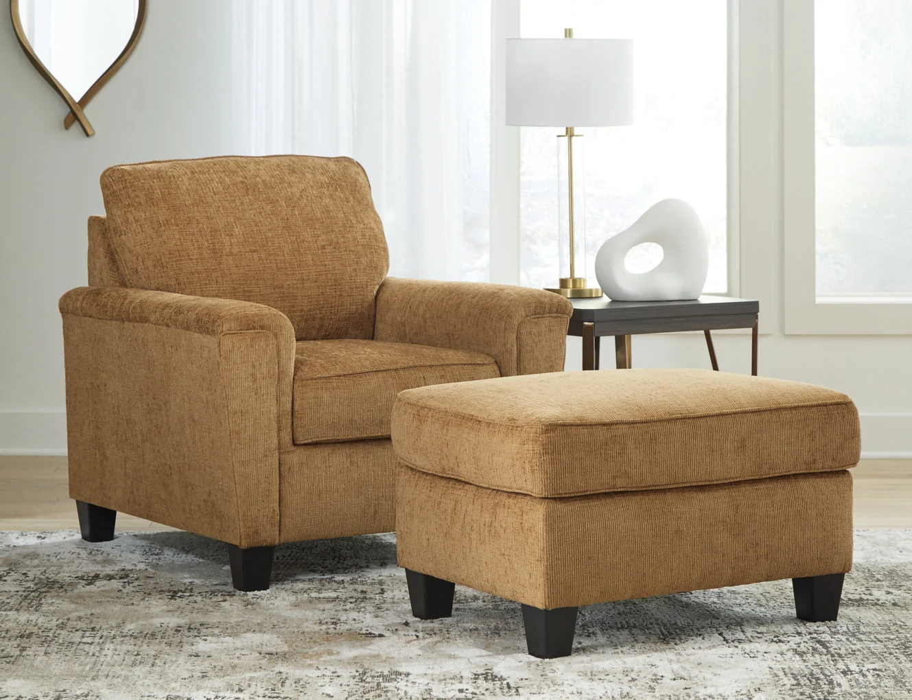 Erinslane Chair and Ottoman - Image 2