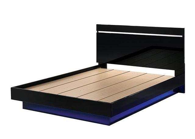 Erlach Black & Chrome Cal. King Panel Bed - Image 4