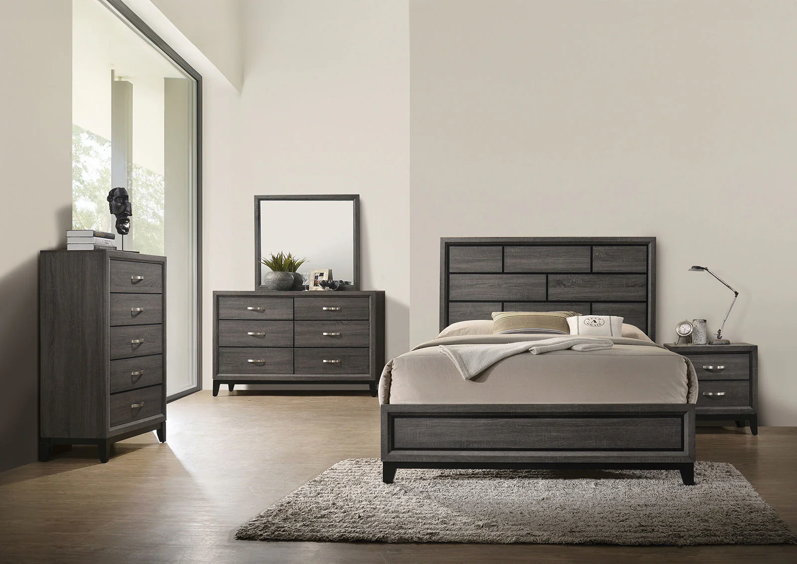 Errico Gray Nightstand - Image 2