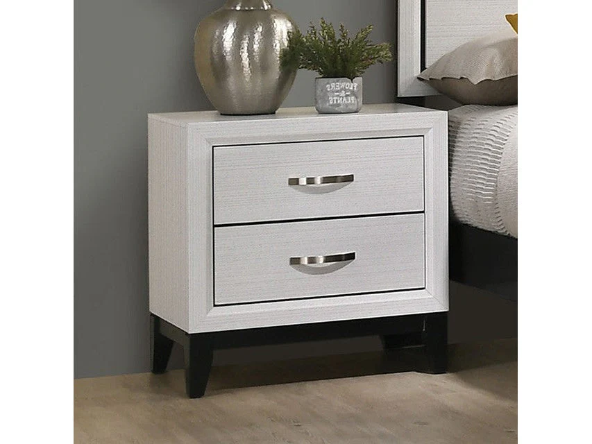 Errico White Nightstand