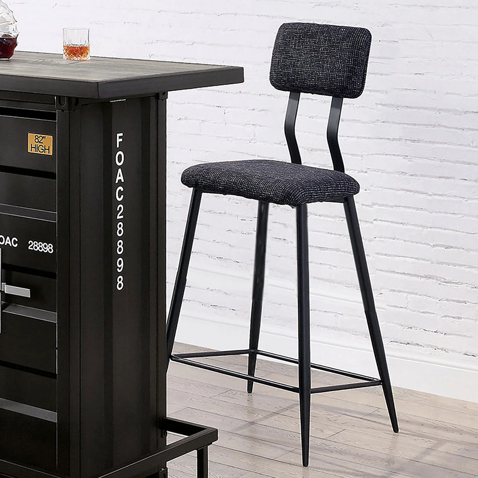 Esdargo Black/Distressed Dark Oak 3 Pc. Bar Table Set - Image 2