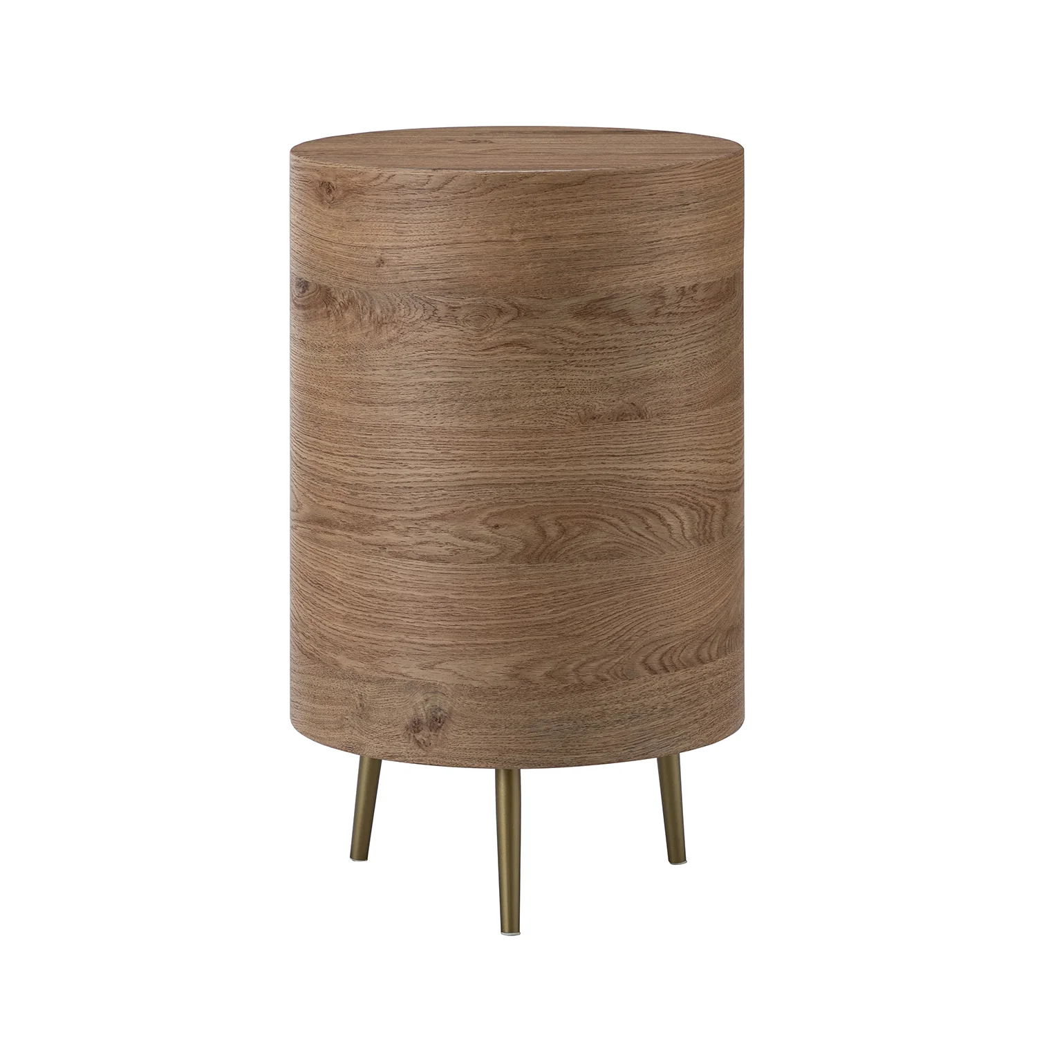 Etta Drum 3 - Drawer End Table in Gray - Image 4
