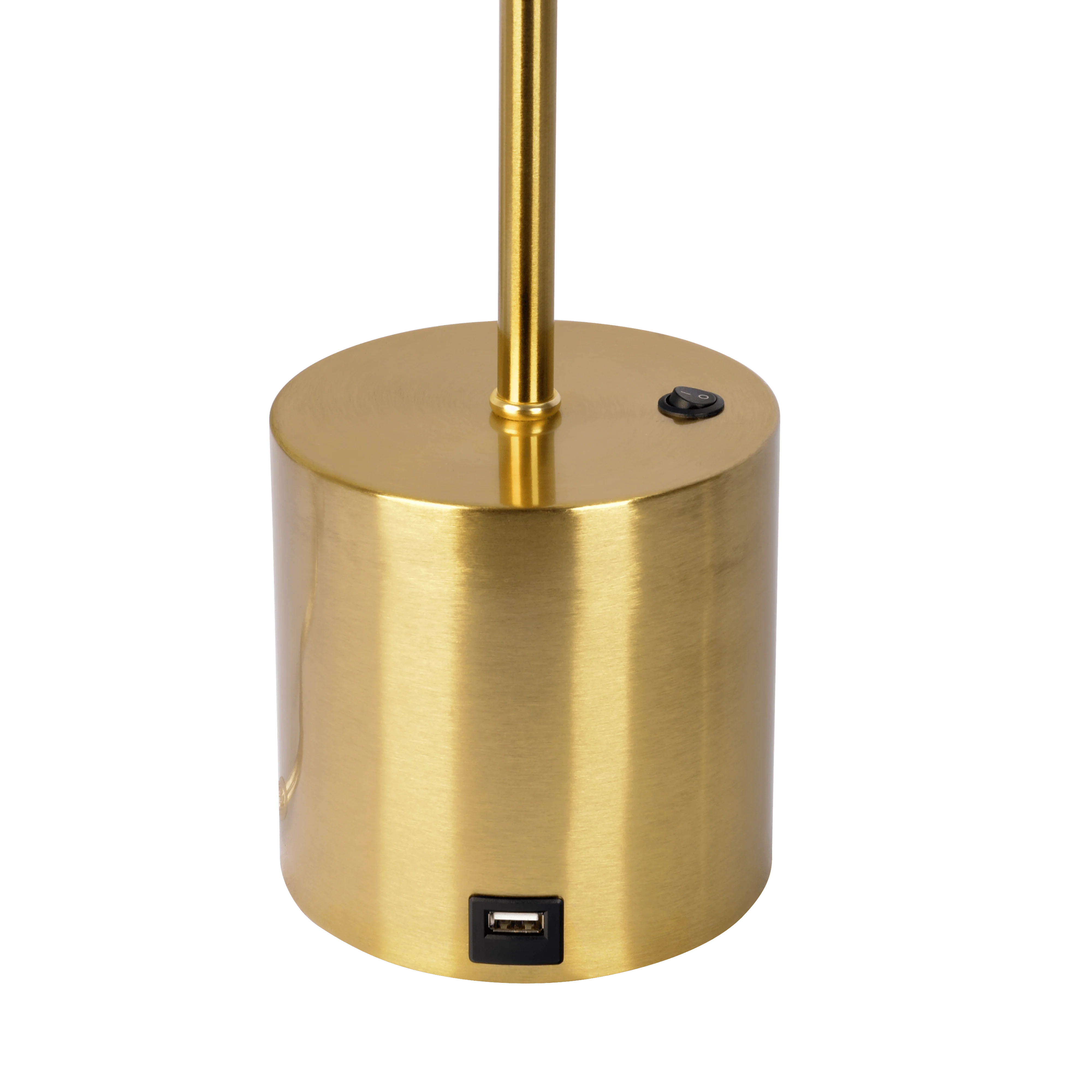 Ethereal Modern Small Brass Metal Table Lamp, Desk Lamp Fixture with White Glass Globe Shade - Image 5