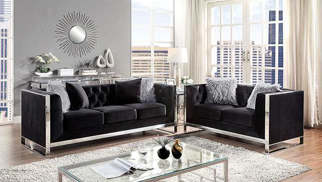Evadne Black Chair w/ Pillow - Image 2