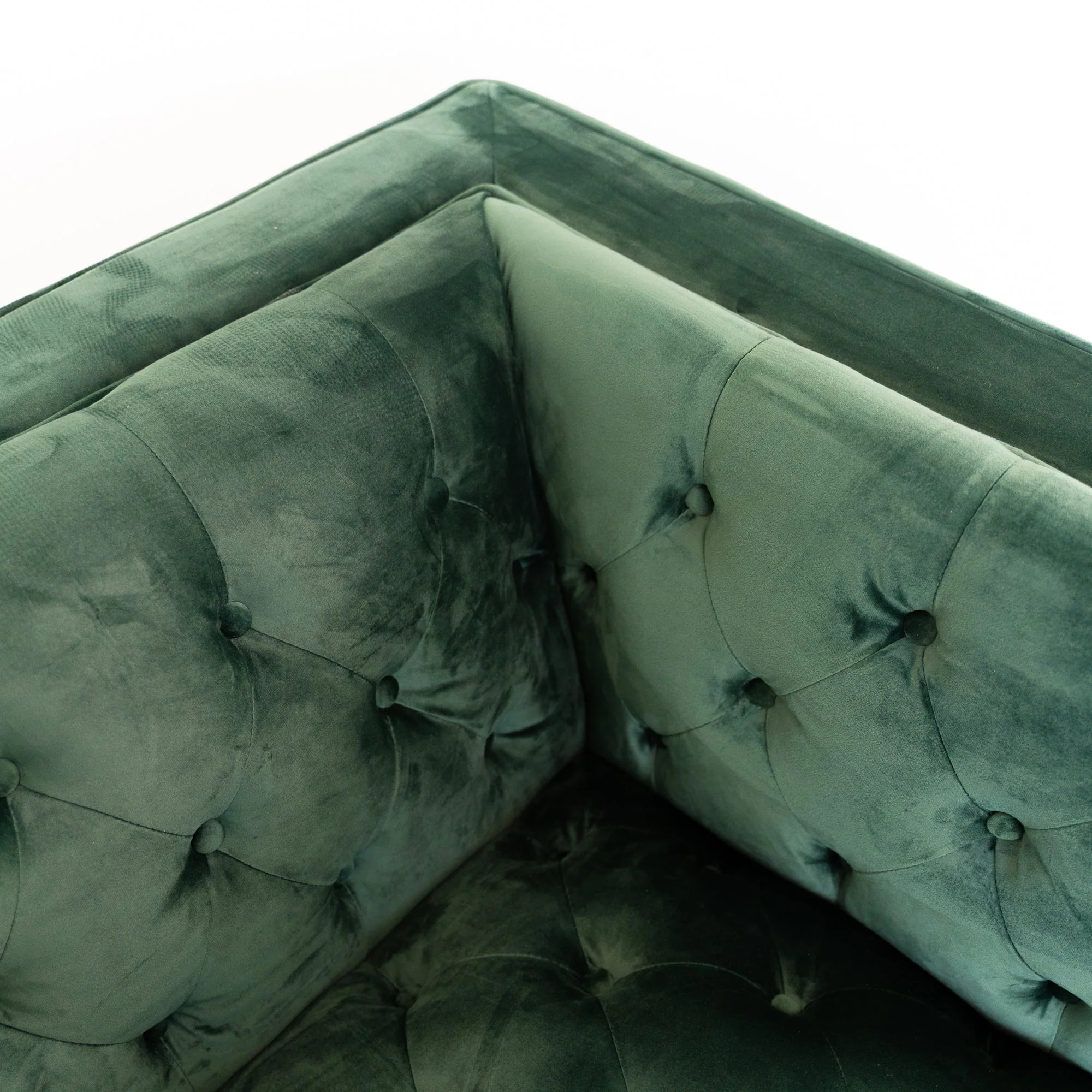 Evelyn Dark Green Velvet Lounge Chair - Image 7