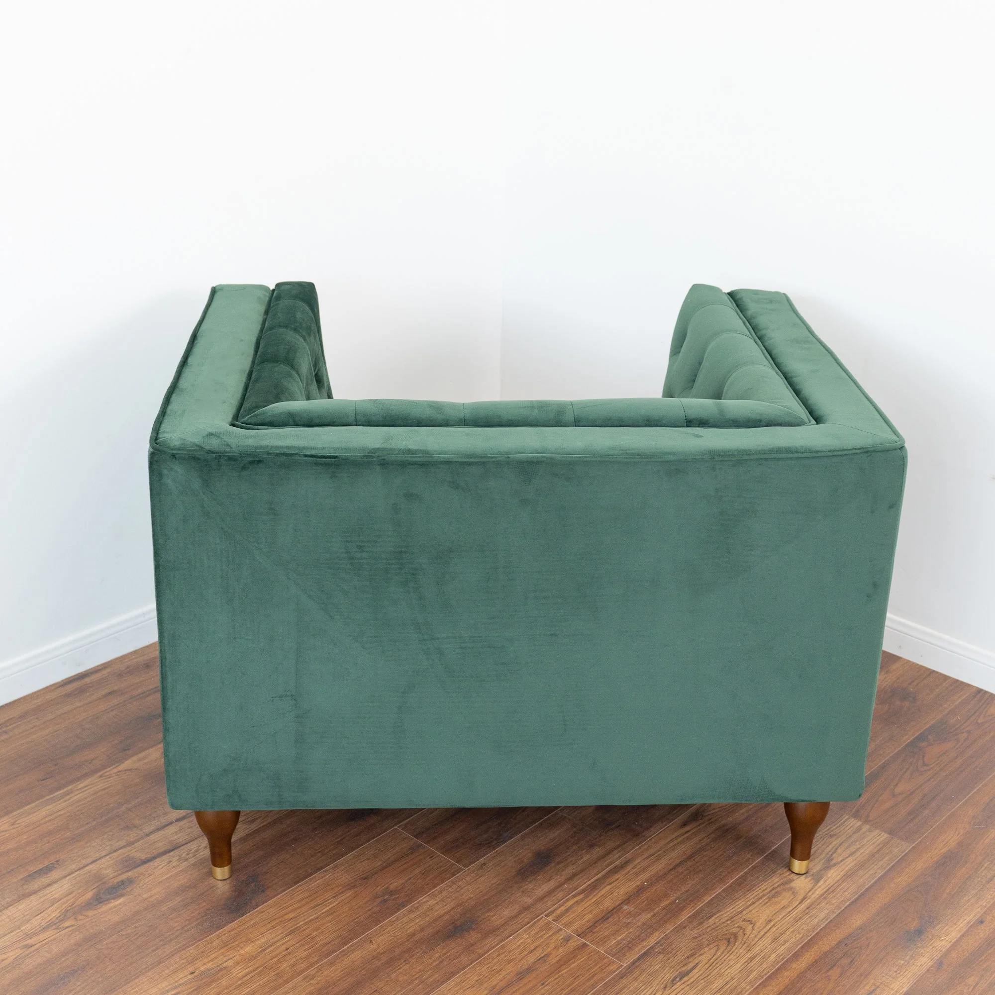 Evelyn Dark Green Velvet Lounge Chair - Image 9