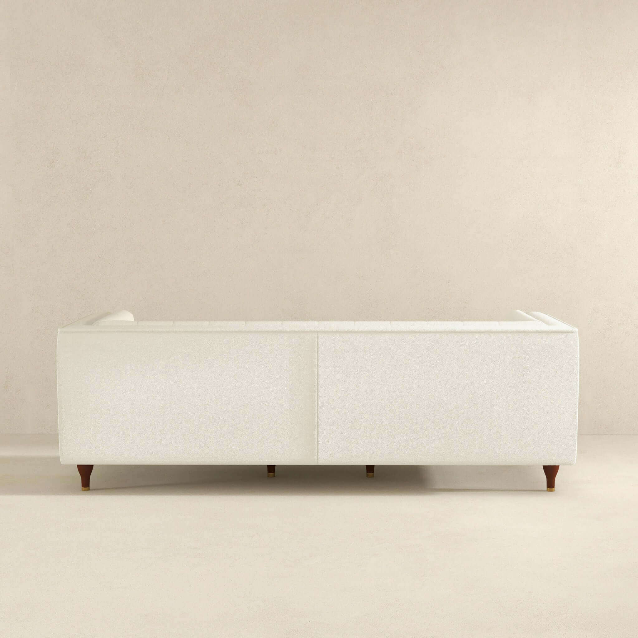 Evelyn Mid Century Modern Beige Boucle Luxury Chesterfield Sofa - Image 6