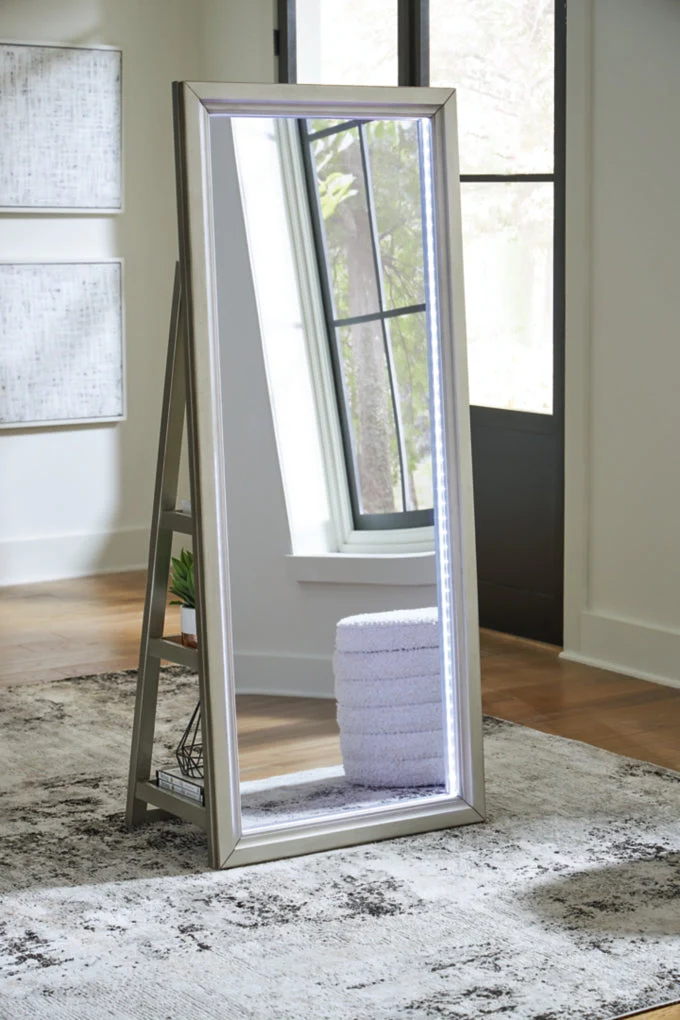 Evesen Floor Standing Mirror/Storage - Image 5