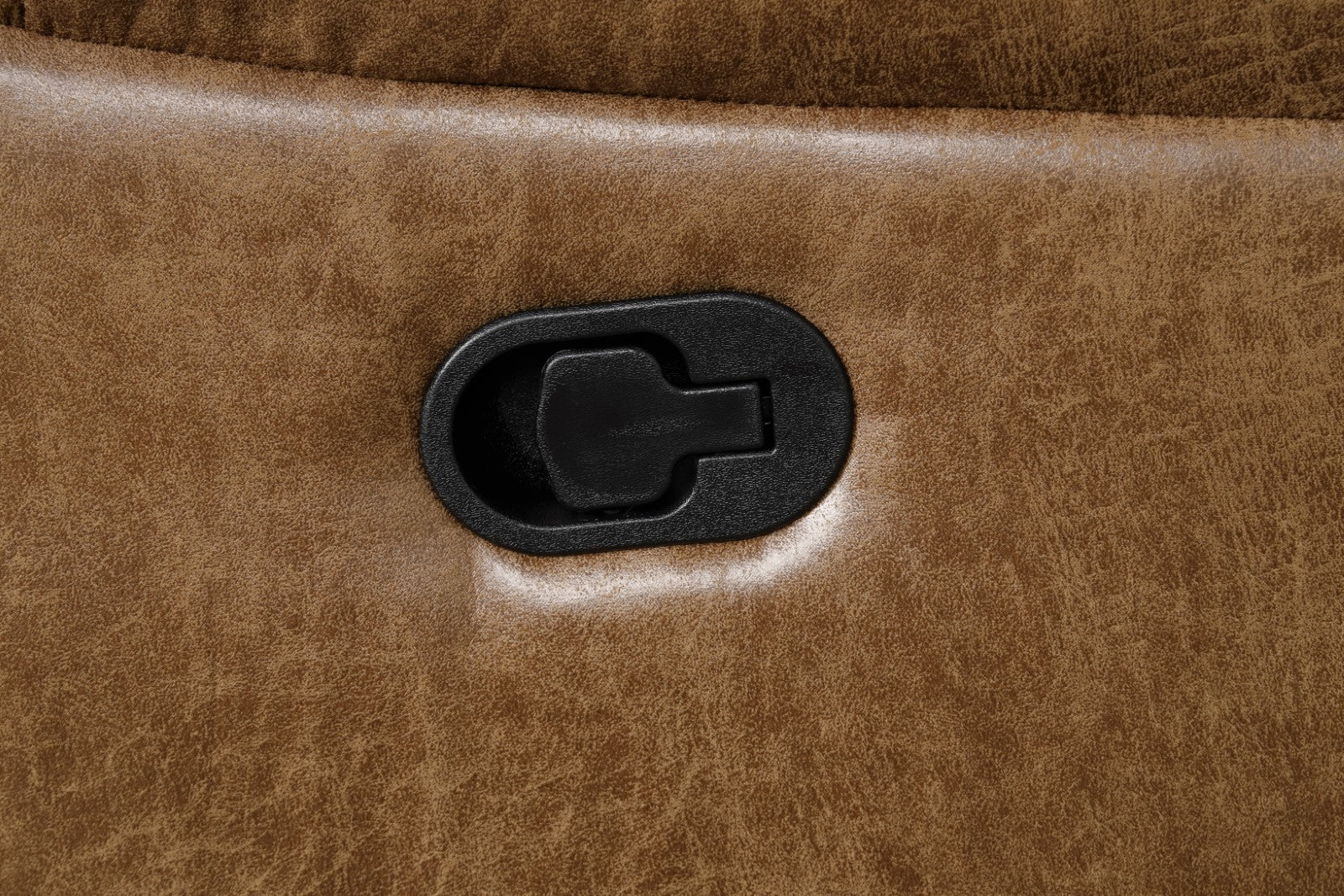 Ezekius Brown Leatherette Reclining Loveseat - Image 3