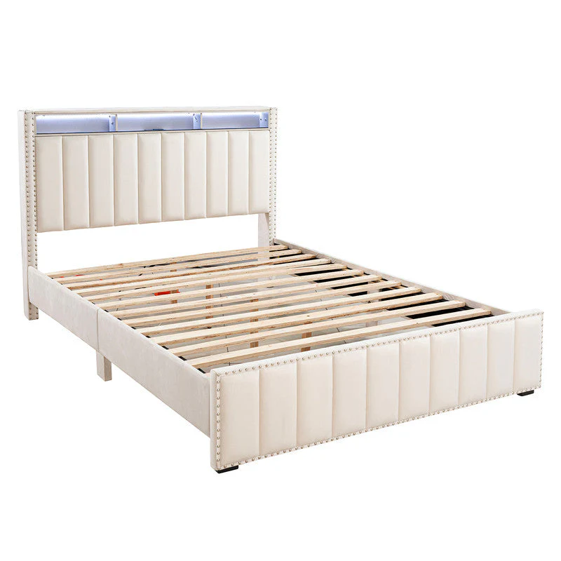 Farese Beige Queen Bed - Image 3