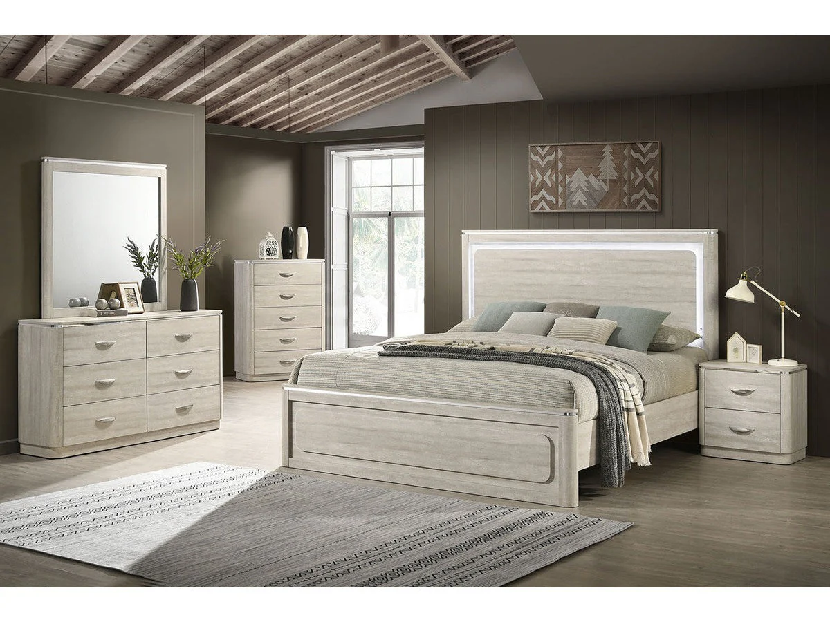 Farsund Dusty Gray 5 Pc. Queen Bedroom Set w/ 2NS