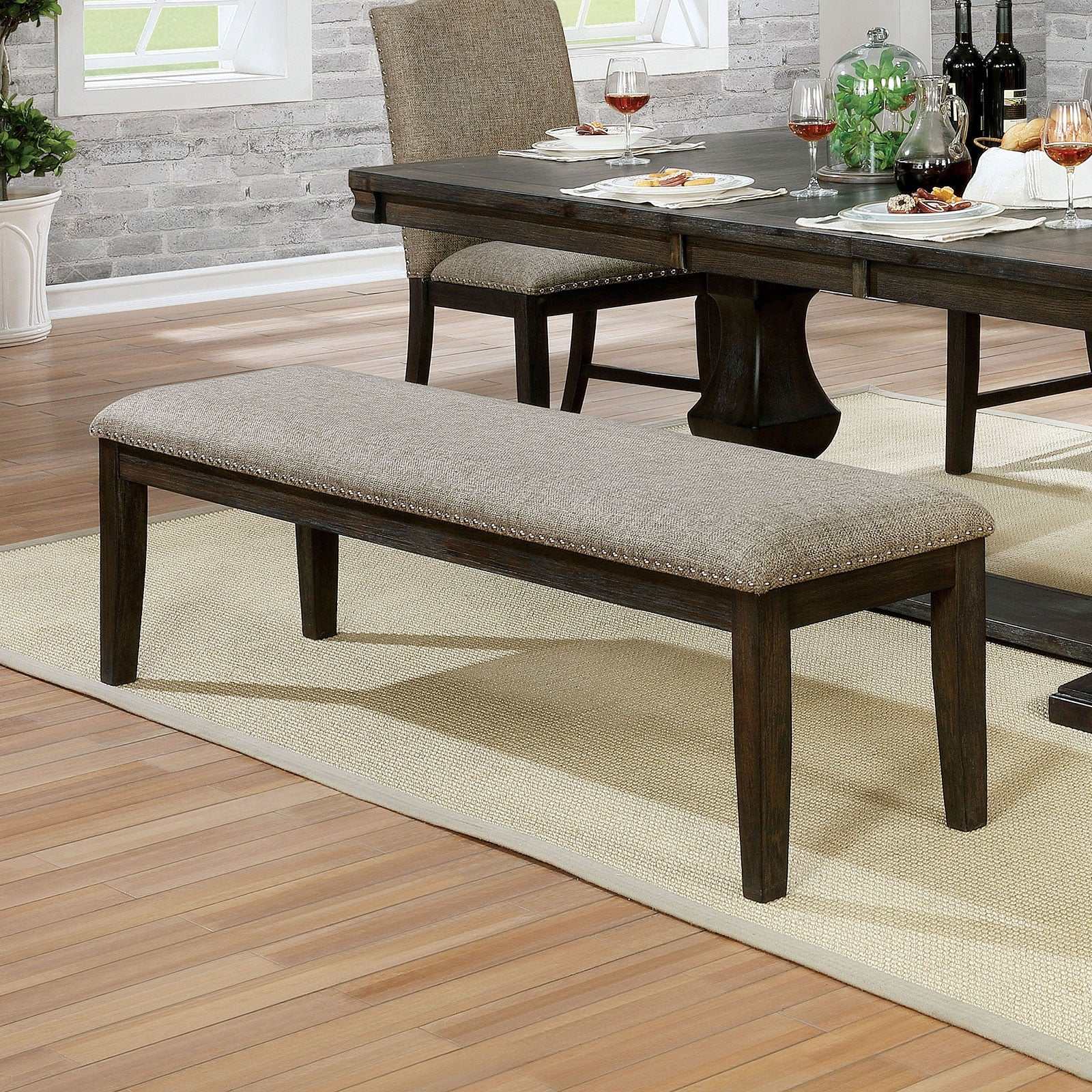 Faulk Espresso & Warm Gray Bench - Image 3