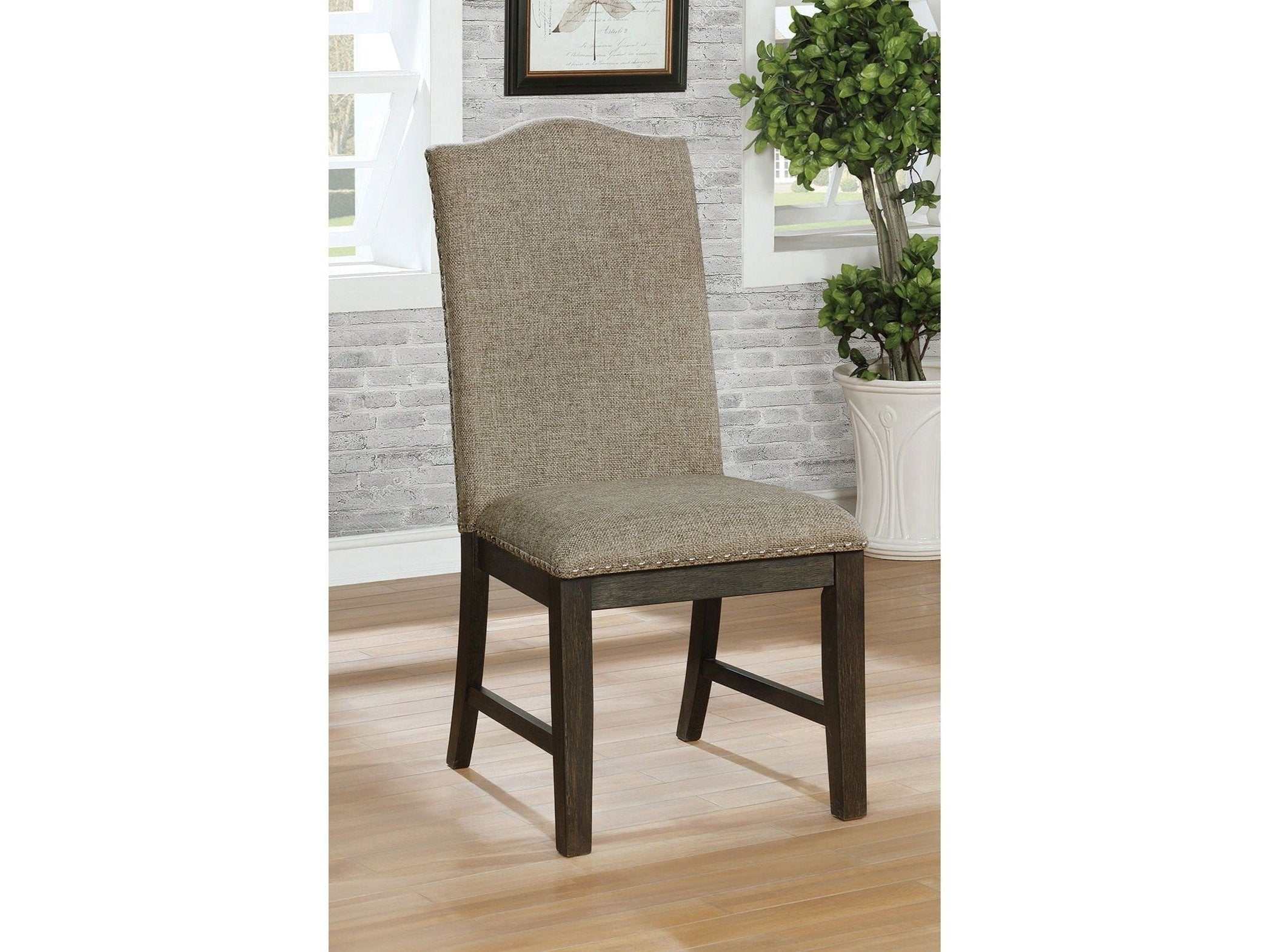 Faulk Espresso & Warm Gray Dining Chair (Set of 2) - Image 3