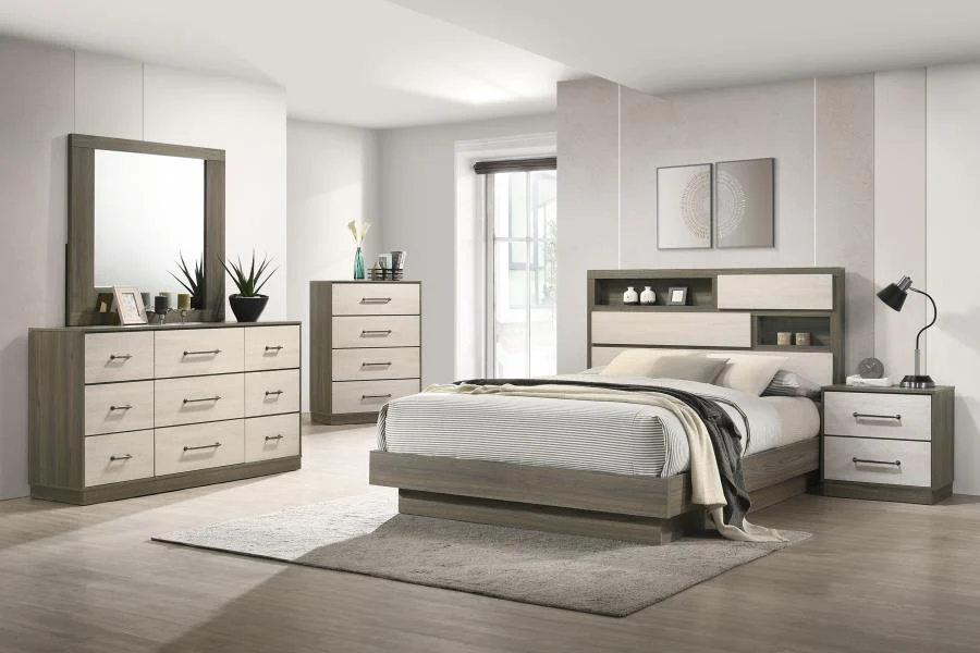 Fenwick Dresser Mirror Grey Oak - Image 6